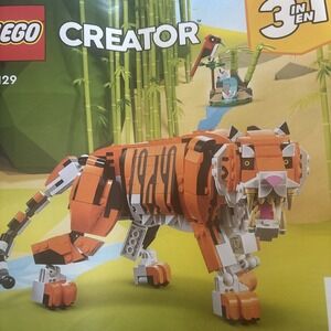 LEGO Creator 3-in-1 Majestic Tiger Animal Building Set for Kids 9+ 31129